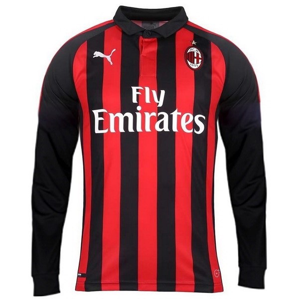 Camiseta AC Milan Replica Primera Ropa ML 2018/19 Rojo